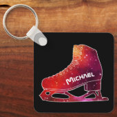 Personalized Figure Skating Space Boot キーホルダー (正面)