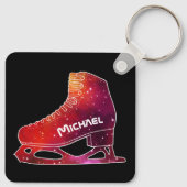 Personalized Figure Skating Space Boot キーホルダー (裏面)
