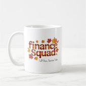 Personalized Finance Squad – Autumn Typography コーヒーマグカップ (左)
