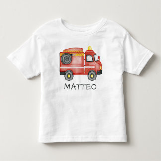 Personalized Fire Truck, Cute Custom Name Firefigh トドラーTシャツ