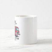 Personalized Firefighter Dad Name W/ Firetruck コーヒーマグカップ (中央)