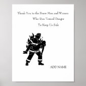 Personalized Firefighter Rescue Poster ポスター (正面)