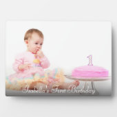 Personalized First Birthday Baby Photo Plaque フォトプラーク (正面)