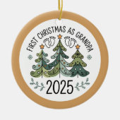Personalized First Christmas as Grandpa セラミックオーナメント (正面)