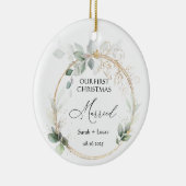 Personalized First Christmas Married Ornament セラミックオーナメント (右)