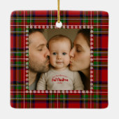 Personalized First Christmas Photo  セラミックオーナメント (裏面)