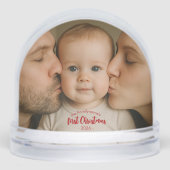 Personalized First Christmas Photo Snow Globe (正面)