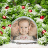 Personalized First Christmas Photo Snow Globe (クリスマス)