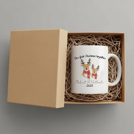 Personalized first Christmas together newlywed mug コーヒーマグカップ
