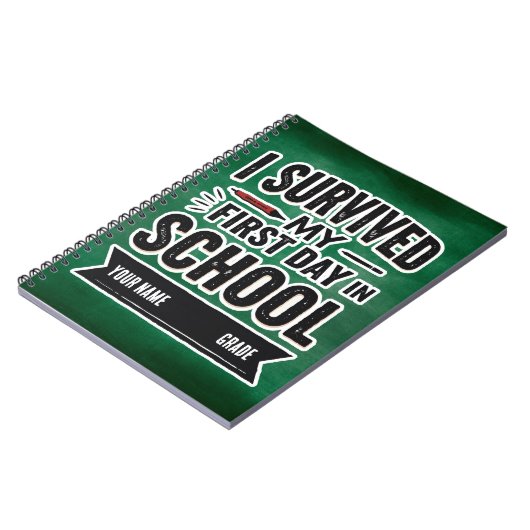 Personalized First Day of School Art ノートブック (左側)