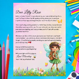 Personalized First Day of School Fairy Letter  招待状
