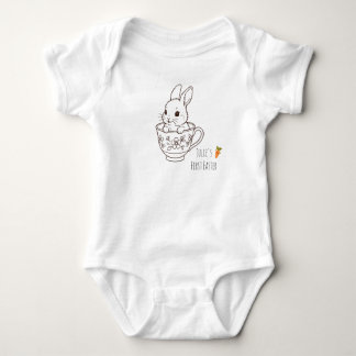 Personalized First Easter Bunny ベビーボディスーツ