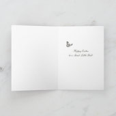 Personalized First Easter Card for Baby Girl シーズンカード (内部)