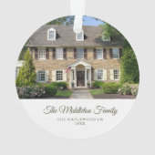 Personalized First Home New House Photo Christmas オーナメント (裏面)