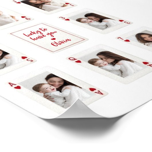 Personalized First Mother’s Day Photo Collage  ポスター (角)