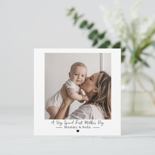 Personalized First Mother’s Day Photo Gift Card (スタンド正面)