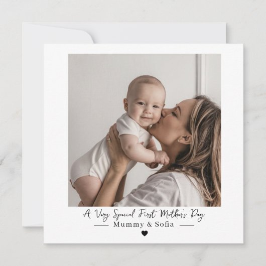 Personalized First Mother’s Day Photo Gift Card (正面)