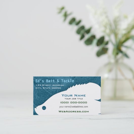 Personalized Fishing | Bait & Tackle Shop 名刺 (スタンド正面)