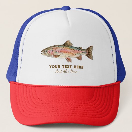 Personalized Fishing Lover  – Trout Fishing Design キャップ (正面)