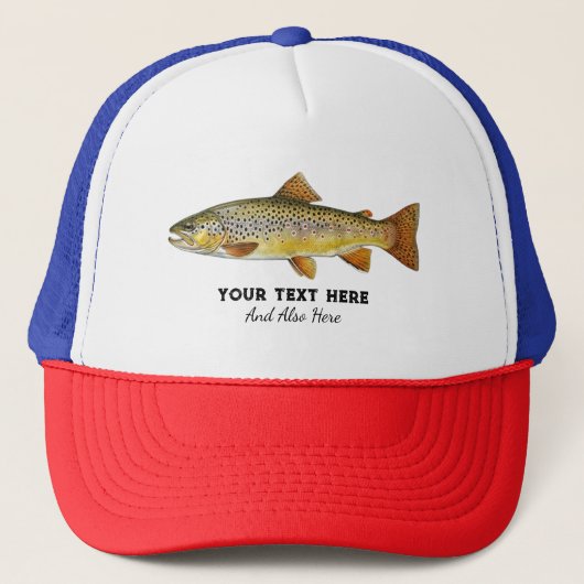 Personalized Fishing Lover  – Trout Fishing Design キャップ (正面)