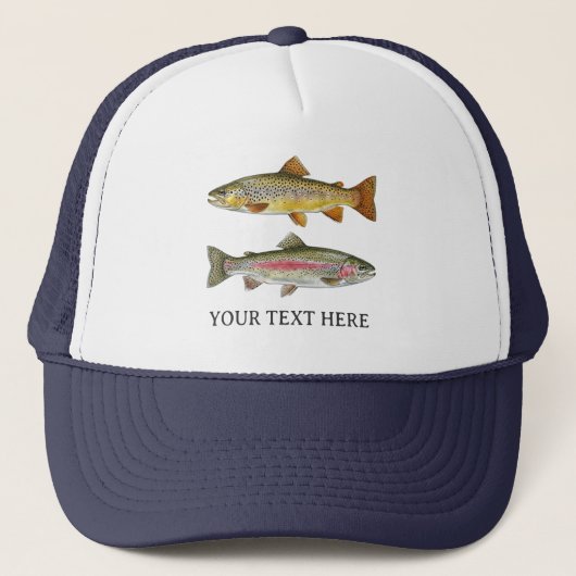 Personalized Fishing Lover  – Trout Fishing Design キャップ (正面)