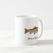 Personalized Fishing Lover  – Trout Fishing Design コーヒーマグカップ (正面右)