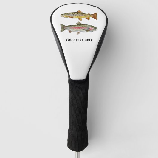 Personalized Fishing Lover  – Trout Fishing Design ゴルフヘッドカバー (正面)