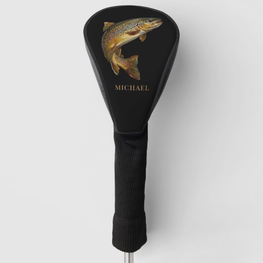 Personalized Fishing Lover  – Trout Fishing Design ゴルフヘッドカバー (正面)