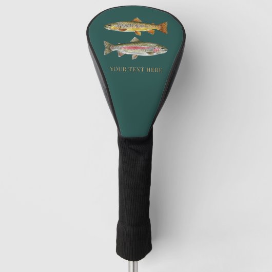 Personalized Fishing Lover  – Trout Fishing Design ゴルフヘッドカバー (正面)