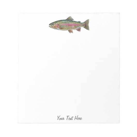 Personalized Fishing Lover  – Trout Fishing Design ノートパッド (正面)