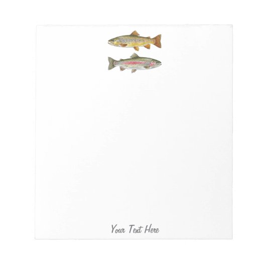 Personalized Fishing Lover  – Trout Fishing Design ノートパッド (正面)