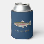 Personalized Fishing Lover  – Trout Fishing Design 缶クーラー (缶裏面)