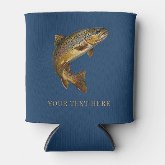 Personalized Fishing Lover  – Trout Fishing Design 缶クーラー (正面)