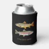 Personalized Fishing Lover  – Trout Fishing Design 缶クーラー (缶正面)