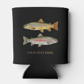 Personalized Fishing Lover  – Trout Fishing Design 缶クーラー (裏面)