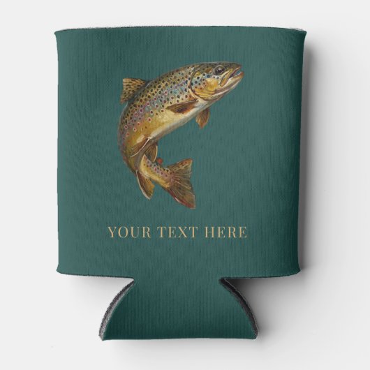 Personalized Fishing Lover  – Trout Fishing Design 缶クーラー (正面)