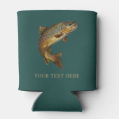 Personalized Fishing Lover  – Trout Fishing Design 缶クーラー (裏面)