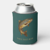 Personalized Fishing Lover  – Trout Fishing Design 缶クーラー (缶裏面)