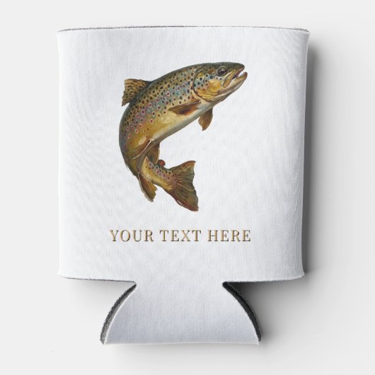 Personalized Fishing Lover  – Trout Fishing Design 缶クーラー (正面)