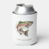 Personalized Fishing Lover  – Trout Fishing Design 缶クーラー (缶正面)