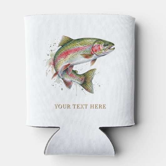 Personalized Fishing Lover  – Trout Fishing Design 缶クーラー (裏面)