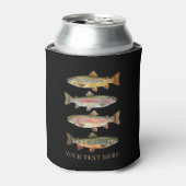 Personalized Fishing Lover  – Trout Fishing Design 缶クーラー (缶正面)