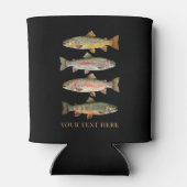 Personalized Fishing Lover  – Trout Fishing Design 缶クーラー (裏面)