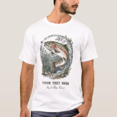 Personalized Fishing Lover  – Trout Fishing Design Tシャツ (正面)