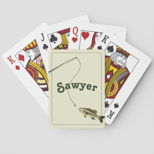 Personalized Fishing Playing Cards トランプ (裏面)