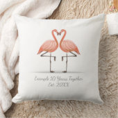 Personalized Flamingo X Years Together Anniversary クッション (ブランケット)