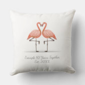 Personalized Flamingo X Years Together Anniversary クッション (裏面)