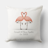 Personalized Flamingo X Years Together Anniversary クッション (正面)