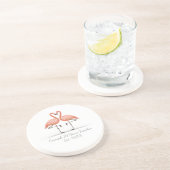Personalized Flamingo X Years Together Anniversary コースター (側面)