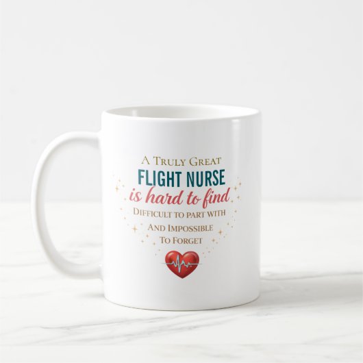 Personalized Flight Nurse Appreciation Quote コーヒーマグカップ (左)
